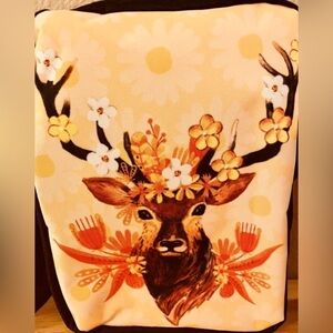 🦌 Deer with Flowers Shades of Orange Colorful Messenger / Shoulder Bag